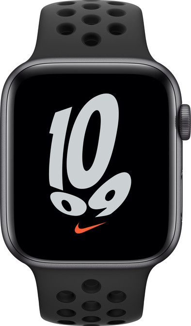 Apple Watch Nike SE 44mm Space Gray Aluminium Zwarte Sportband is nooit meer leverbaar