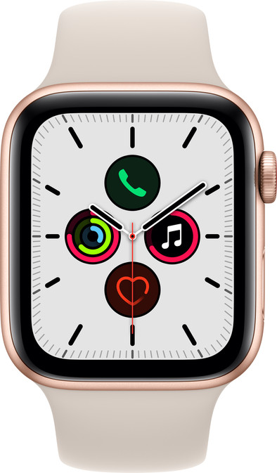 Apple Watch SE 40mm Roségoud Aluminium Crème Sportband is nooit meer leverbaar