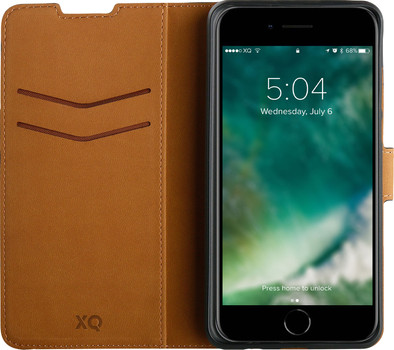 XQISIT Wallet Case Apple iPhone SE 2022 / SE 2020 / 8 / 7 Book Case Zwart is nooit meer leverbaar