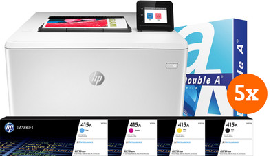 HP Color LaserJet Pro M454dw + 1 Extra Set Toner Cartridges + 2500 Sheets A4 Paper is no longer available