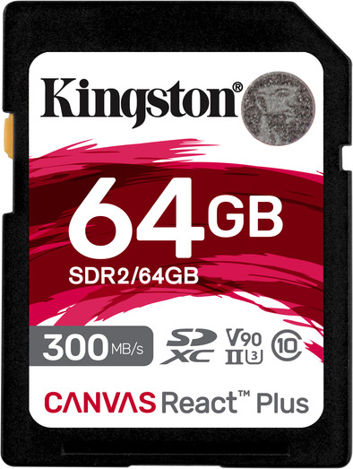 Kingston Canvas React Plus 64GB SDXC is nooit meer leverbaar