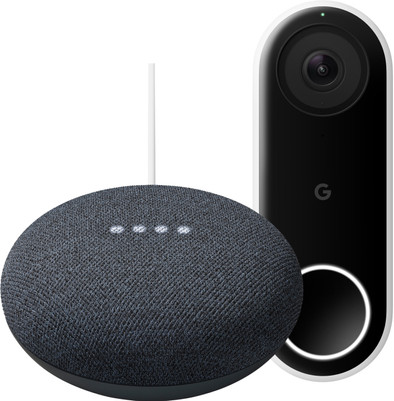 Google Nest Mini Grijs + Google Nest Hello is nooit meer leverbaar