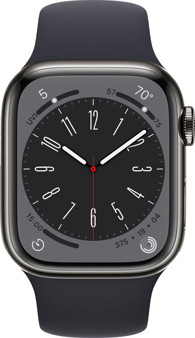 Apple Watch Series 8 4G 41mm Graphite Stainless Steel Midnight Sport Band is no longer available