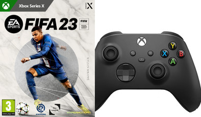 FIFA 23 Xbox Series X + Xbox Wireless controller Zwart is nooit meer leverbaar