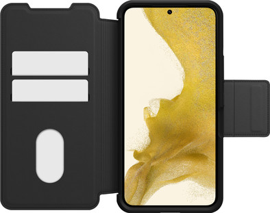 Otterbox Strada Samsung Galaxy S22 Book Case Leer Zwart is nooit meer leverbaar