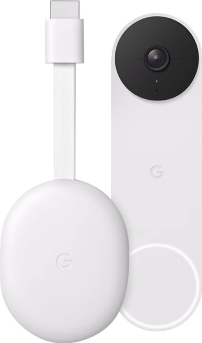 Google Chromecast HD met Google TV + Google Nest Doorbell is nooit meer leverbaar