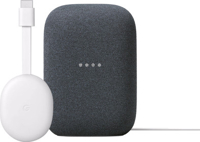 Google Chromecast 2K met Google TV + Google Nest Audio Charcoal is nooit meer leverbaar