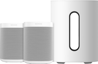 Sonos One SL Duo pack + Sub Mini Wit is nooit meer leverbaar