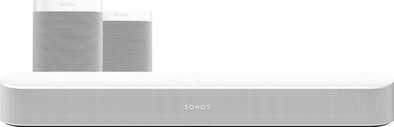 Sonos Beam Gen2 5.0 + One SL Wit (2x) is nooit meer leverbaar