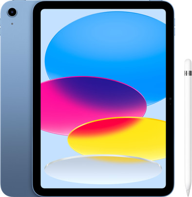 Apple iPad (2022) 10.9 inch 256GB Wifi Blauw + Apple Pencil 1 (2022) is nooit meer leverbaar