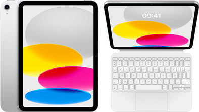 Apple iPad (2022) 10.9 inch 64GB Wifi Zilver + Magic Keyboard Folio AZERTY is nooit meer leverbaar