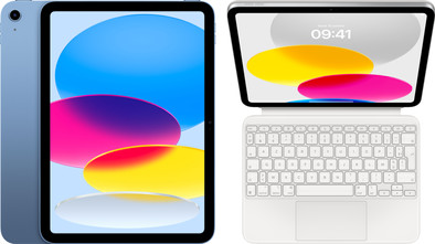 Apple iPad (2022) 10.9 inch 256GB Wifi Blauw + Magic Keyboard Folio AZERTY is nooit meer leverbaar