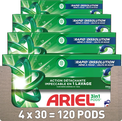 Ariel 3in1 Pods Original - 120 stuks is nooit meer leverbaar