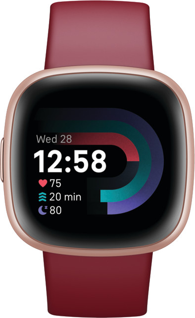 Fitbit Versa 4 Roségoud/Rood is nooit meer leverbaar