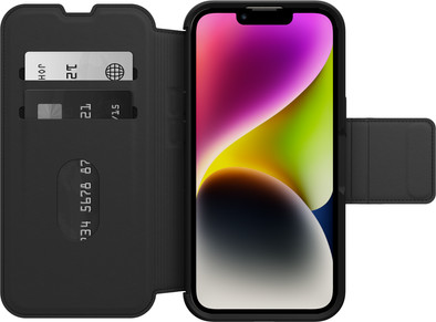 Otterbox Strada Apple iPhone 14 Book Case Leer Zwart is nooit meer leverbaar