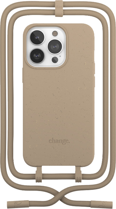 Change Case Apple iPhone 14 Pro Max Back Cover met Koord Bruin is nooit meer leverbaar
