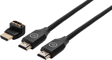 BlueBuilt HDMI Kabel 4K 60Hz Nylon 2 Meter + 90° adapter is nooit meer leverbaar