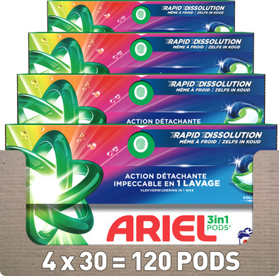 Ariel 3in1 Pods Colour - 120 stuks is nooit meer leverbaar