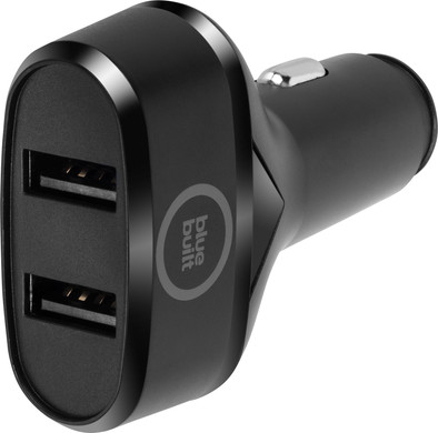 BlueBuilt Autolader met 2 Usb A Poorten 12W Zwart is nooit meer leverbaar