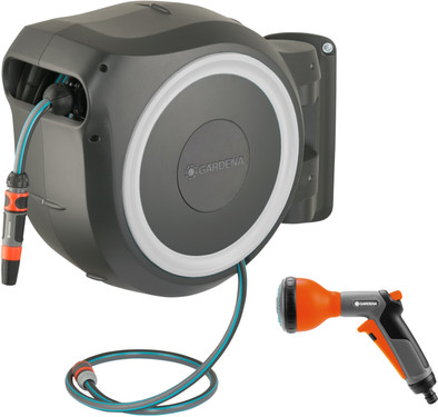 GARDENA Wall Hose Box 25 RollUp M/L White + Spray Nozzle is no longer available