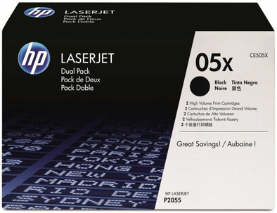 HP 05XD LaserJet Toner Zwart Dual Pack (CE505XD) is nooit meer leverbaar
