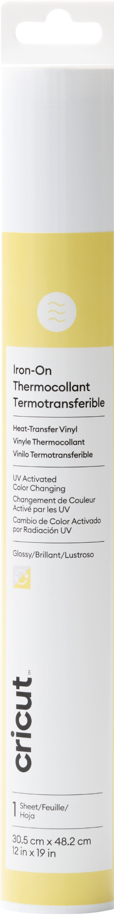 Le produit Cricut Thermocollant à Changement de Couleur (Activé par les UV) Jaune Pastel 30x48 cm ne sera plus jamais disponible