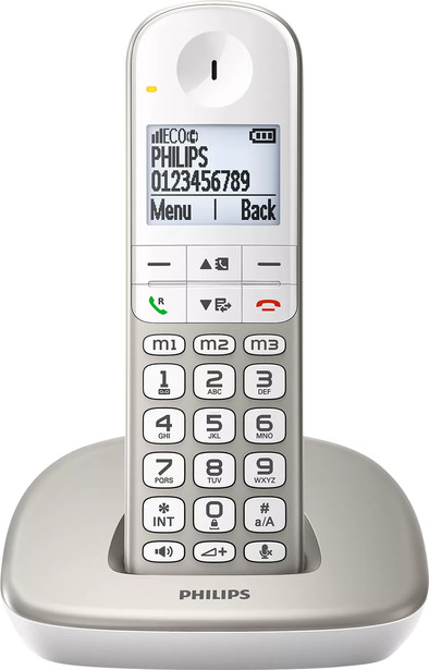 Philips Draadloze DECT-Telefoon met 1 handset XL is nooit meer leverbaar