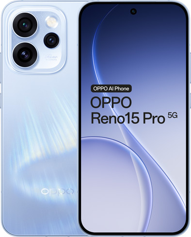 OPPO Reno15 Pro 512GB Lichtblauw 5G is nooit meer leverbaar