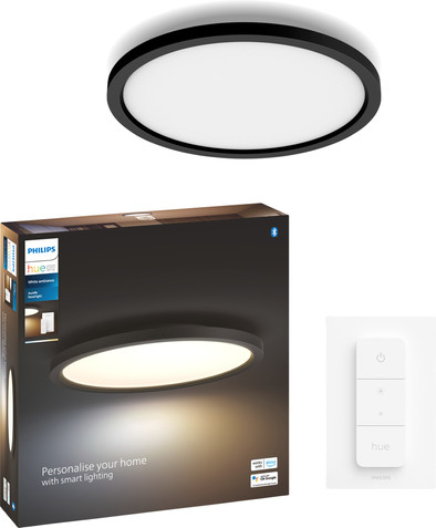 Philips Hue Aurelle paneellamp White Ambiance rond zwart is nooit meer leverbaar
