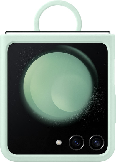 Samsung Galaxy Z Flip 5 Siliconen Back Cover Ring Groen is nooit meer leverbaar