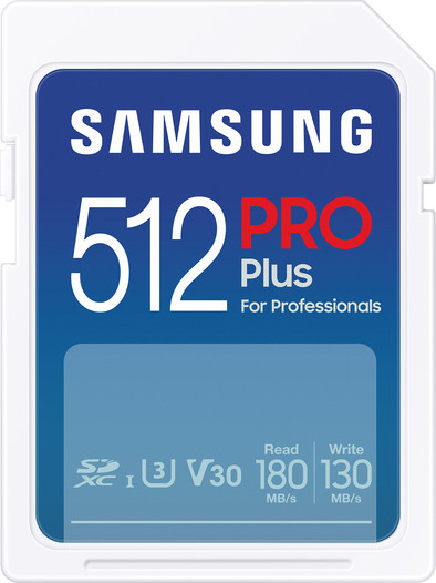 Samsung SDXC PRO Plus 512GB 130MB/s + USB lezer is nooit meer leverbaar
