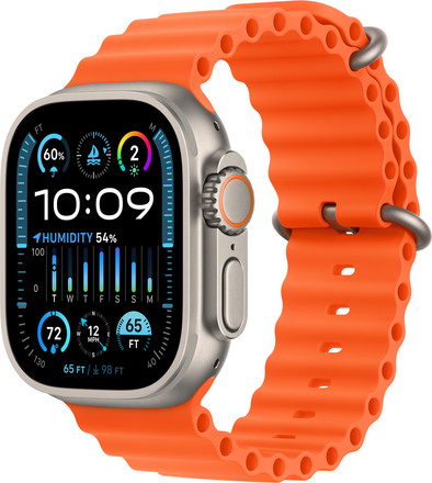 Apple Watch Ultra 2 4G 49mm Ocean Band Oranje is nooit meer leverbaar