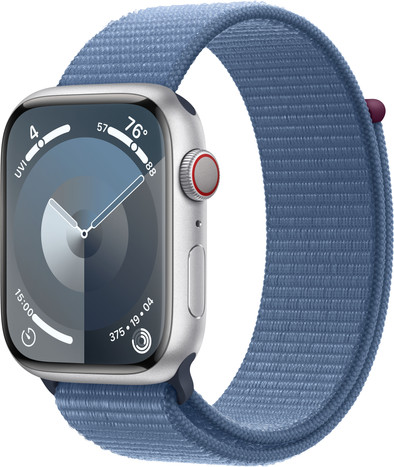 Apple Watch Series 9 4G 45mm Zilver Aluminium Sport Loop is nooit meer leverbaar