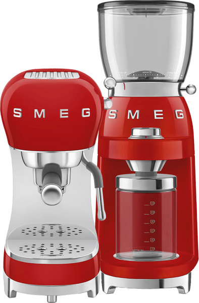 SMEG ECF02RDEU Rood + koffiemolen is nooit meer leverbaar