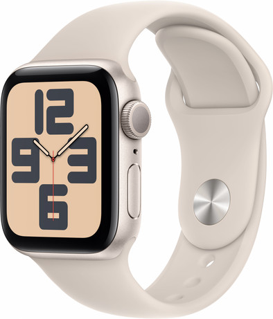 Apple Watch SE (2022) 40mm Starlight Aluminium Sportband S&#x2F;M is nooit meer leverbaar