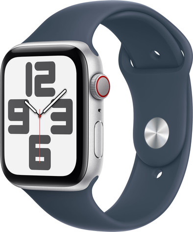 Apple Watch SE (2022) 4G 44mm Zilver Aluminium Sportband S/M is nooit meer leverbaar