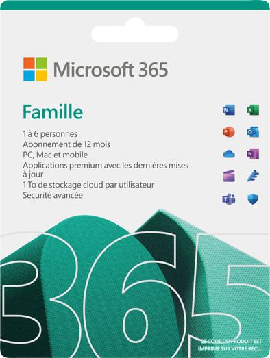 Microsoft Office 365 Family FR Abonnement 1 jaar is nooit meer leverbaar