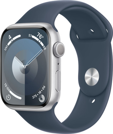 Le produit Apple Watch Series 9 45 mm Argent Aluminium Bracelet Sport Bleu M/L ne sera plus jamais disponible