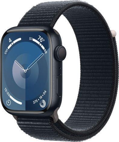 Apple Watch Series 9 45mm Midnight Aluminium Sport Loop is nooit meer leverbaar