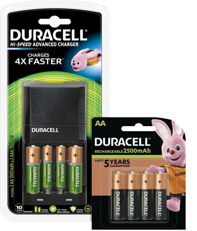 Duracell Hi-Speed batterijlader AA - AAA + Ultra AA-batterijen 4 stuks is nooit meer leverbaar