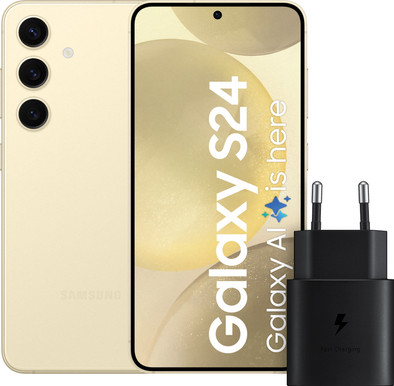 Le produit Samsung Galaxy S24 128 Go Jaune 5G + Samsung Chargeur Rapide 25 Watts ne sera plus jamais disponible