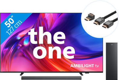 Philips The One 50PUS8508 - Ambilight (2023) + Soundbar + Hdmi kabel is nooit meer leverbaar