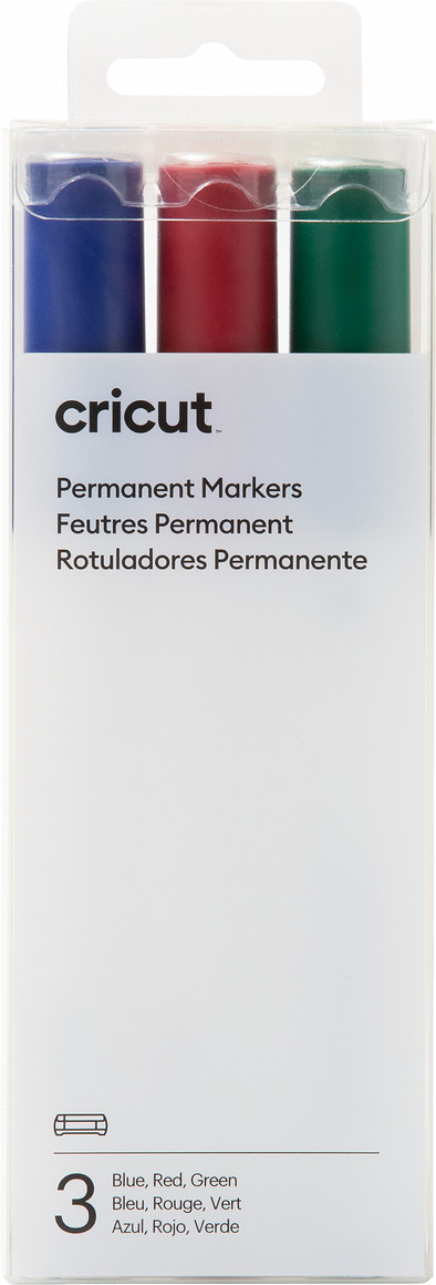 Le produit Cricut Marqueurs Permanents 2,5 mm Bleu Rouge Vert Lot de 3 ne sera plus jamais disponible