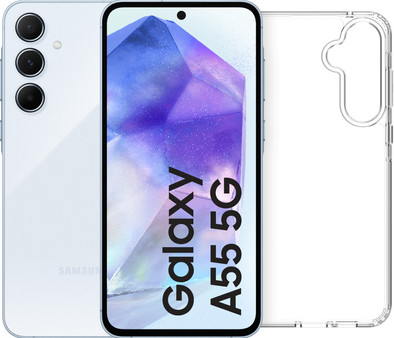 Le produit Samsung Galaxy A55 256 Go Bleu Clair 5G + BlueBuilt Back Cover Transparent ne sera plus jamais disponible
