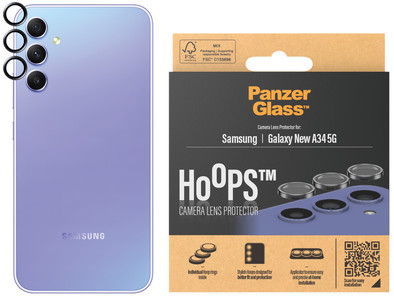 PanzerGlass Hoops Samsung Galaxy A35 Camera Lens Protector Glas is nooit meer leverbaar