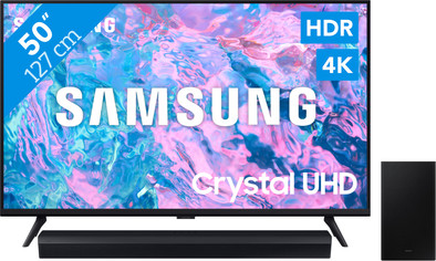 Samsung Crystal UHD 50CU7040 (2024) + Soundbar is nooit meer leverbaar