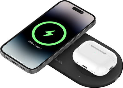 Belkin Boost Charge Pro Dual MagSafe en Qi2 Draadloze Oplader 15W is nooit meer leverbaar