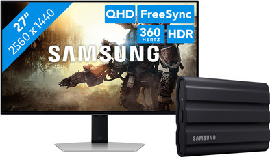 Samsung LS27DG602SUXEN Odyssey G6 OLED + Samsung T7 Shield 1 is nooit meer leverbaar