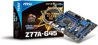 MSI Z77A-G45 is nooit meer leverbaar