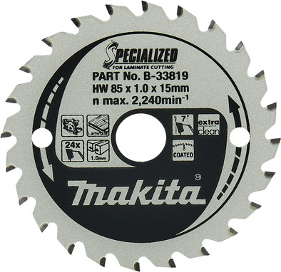 Le produit Makita Lame pour Scies Circulaires Stratifié Specialized 85x15x1,0 24T ne sera plus jamais disponible